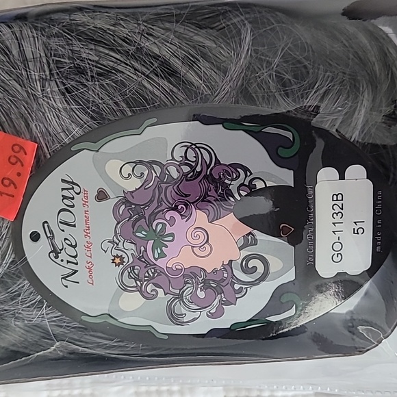 WOMENS PONY TAIL CLIP-ON GRAY COLOR # 51 - Picture 3 of 8